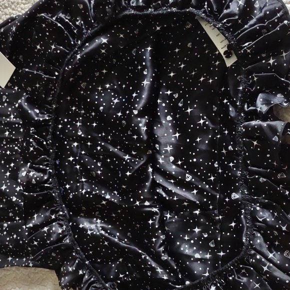 NWT Frame Large 100% Silk Celestial Star Diamond Ruffle Tiered Dress *Flawed* - Picture 11 of 16